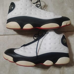 Jordan 13 Athletic Shoes White and Black